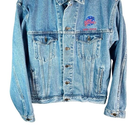 Vintage Planet Hollywood Lake Tahoe Trucker Jacket Men's Size M Jean Denim Coat - Picture 5 of 10